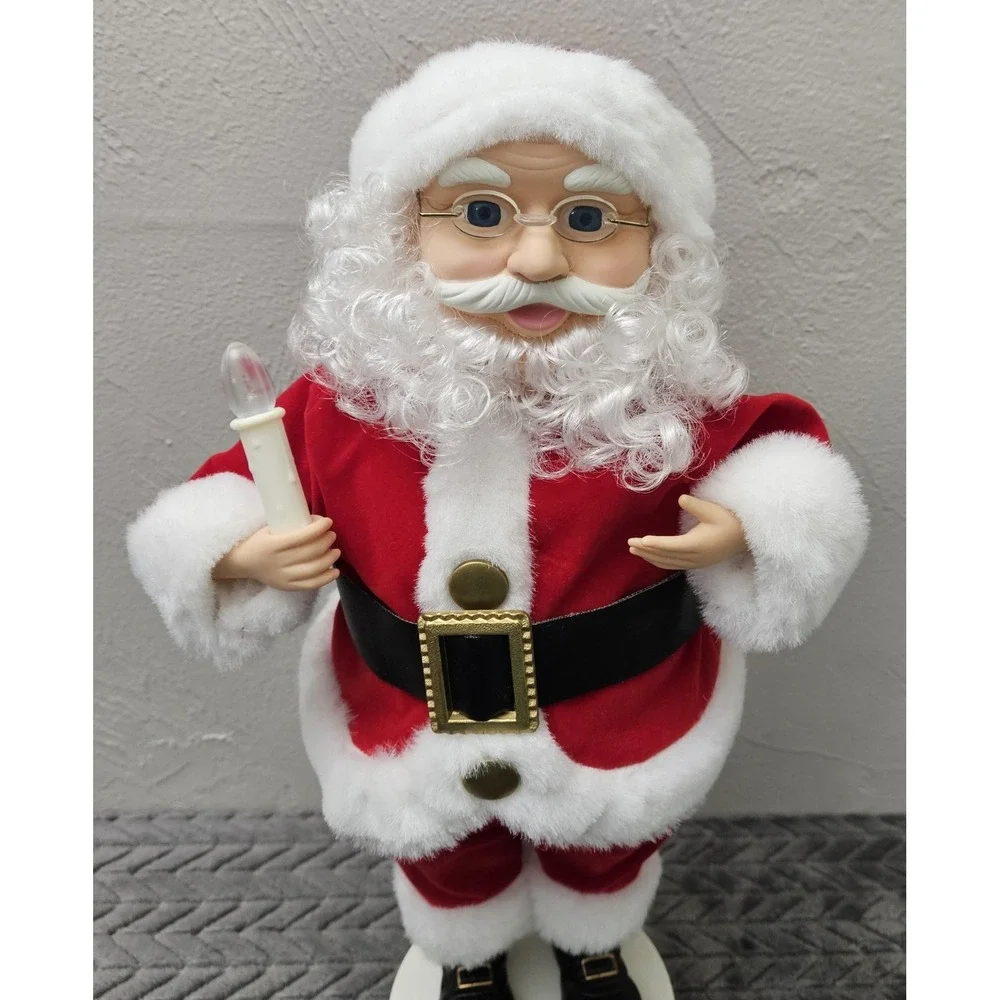 Vintage‎ Christmas Holiday Animated Motion Display Musical Light Up Santa Figure